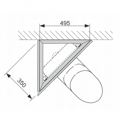 Монтажный комплект для установки модуля под углом к стене TECEprofil 9380004