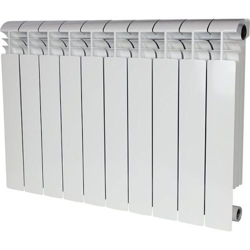 Биметаллический радиатор STOUT VEGA 500 - 10 секций, боковое, белый RAL 9016