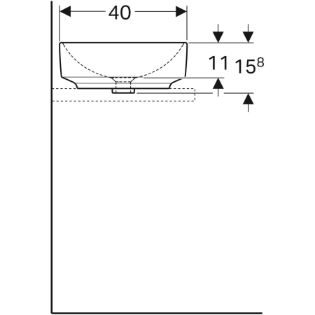 Накладная раковина Geberit VariForm прямоугольной формы 500.779.01.2