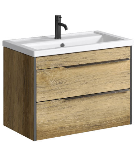 Тумба с умывальником AQWELLA Fargo 81 Дуб балтийский FRG0108DB
