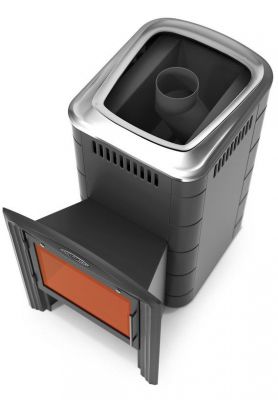 Банная печь Тунгуска 2017 Inox Витра антрацит