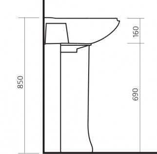 Раковина Sanita Виктория 590x460 белый