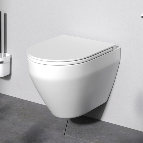 Подвесной унитаз Am.Pm Spirit V2.0 C701700SC белый, FlashClean безободковый с сиденьем микролифт