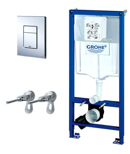 Инсталляция для унитаза 3 в 1 Grohe Rapid SL, бачок GD2, клавиша Skate Cosmopolitan 38772001