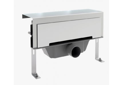 Щелевой душевой лоток MIANO 360мм глянцевая панель, боковой слив D50