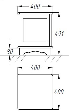 Тумба напольная Opadiris Клио 40 белый матовый 00-00000238