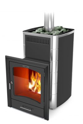 Банная печь Калина II Inox БСЭ антрацит НВ ПРА