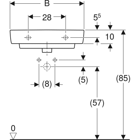 Раковина Geberit Renova Compact 226155000