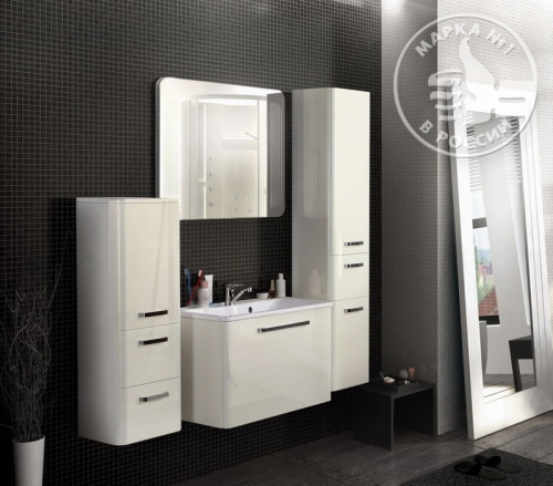 Тумба Акватон Валенсия 75 белый жемчуг, подвесная 1A123601VAG30