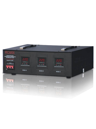 Стабилизатор напряжения Ресанта АСН-3000/3-ЭМ трехфазный