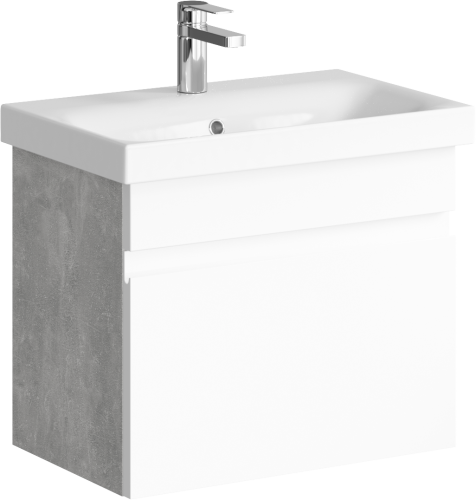 Тумба с умывальником AQWELLA Smart 60 Бетон светлый SRT0106BS