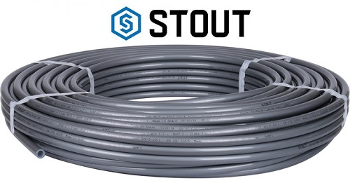 Труба Stout 16x2,2 PE-Xa/EVOH в бухте 240 м.п. универсальная, серая SPX-0001-241622