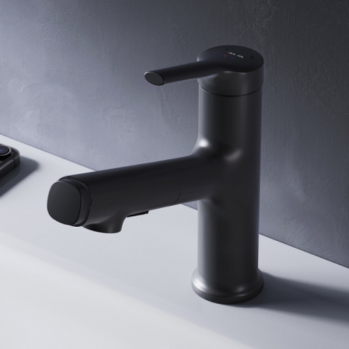 Смеситель для раковины AM.PM X-Joy S F85B02922 с вытяжным изливом, черный