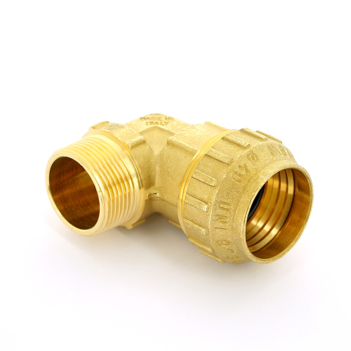 Угольник с резьбой Tiemme 32x1"Н латунь для ПНД 3400018