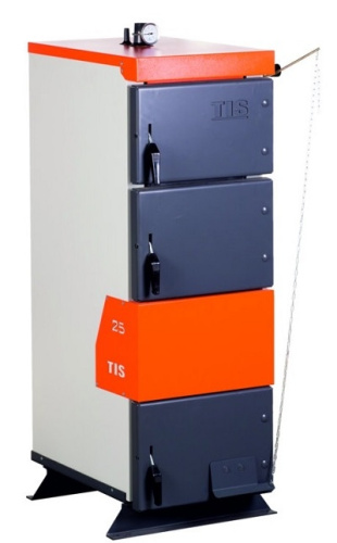 Котел твердотопливный 25кВт TIS PRO 25 с терморегулятором