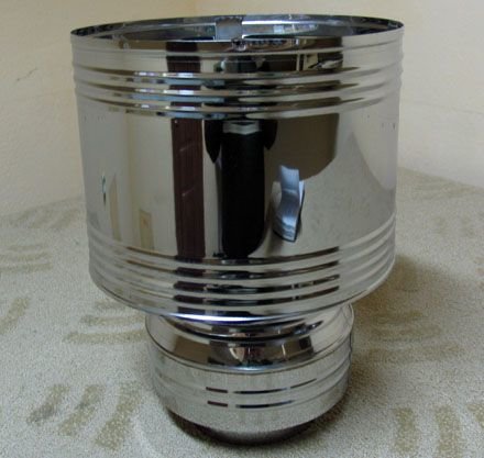 Дефлектор с юбкой D=150(0.5)/250 нерж.430