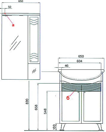 Тумба Акватон Домус 65 белый 1A055201DO010