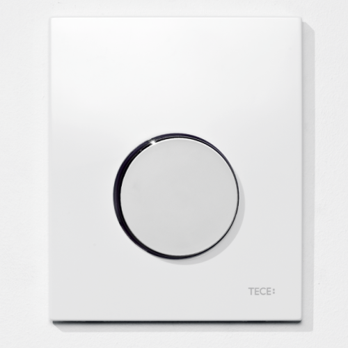 Смывная клавиша для писсура TECE loop 9242627  белый, клавиша хром глянцевый