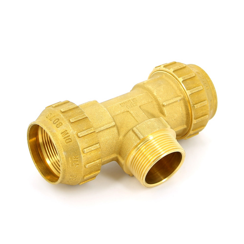 Тройник с резьбой Tiemme 40x1 1/4"Нx40 латунь для ПНД 3400075