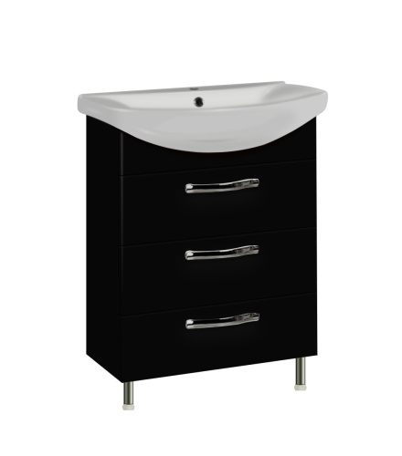 Тумба Акватон Ария 50 Н черный 1A140201AA950