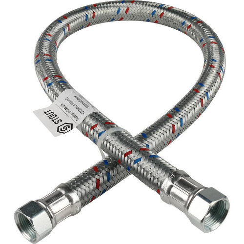 Подводка для воды 3/4" гайка-гайка, длина 100см Stout