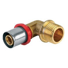 Угольник с резьбой пресс Tiemme 20x1/2"Н металлопластик 1650029