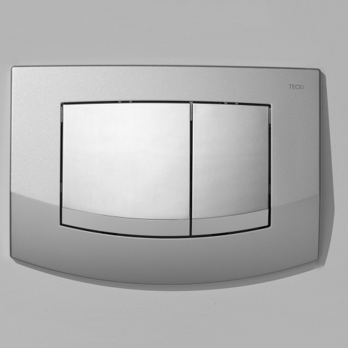 Смывная клавиша двойная TECE ambia хром матовый, клавиши хром глянцевый 9240253