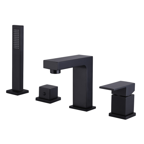 Смеситель для ванны ABBER Daheim AF8213B на борт ванны, черный матовый