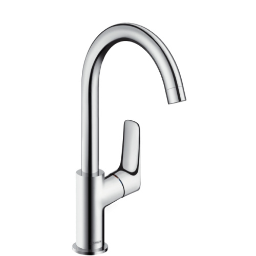 Смеситель для раковины Hansgrohe Logis 71130000 хром, поворотный излив, донный клапан