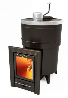 Банная печь Скоропарка 2012 Inox Люмина черная бронза