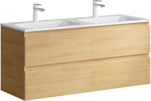 Тумба с умывальником AQWELLA Accent 122 Дуб золотой ACC0112DZ