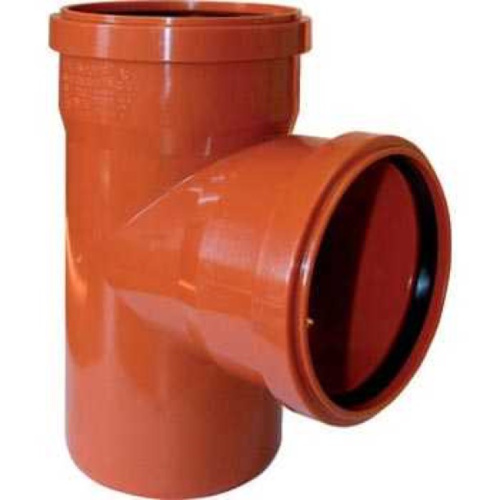 Тройник 500x200x87° прямой, НПВХ Хемкор наружная канализация