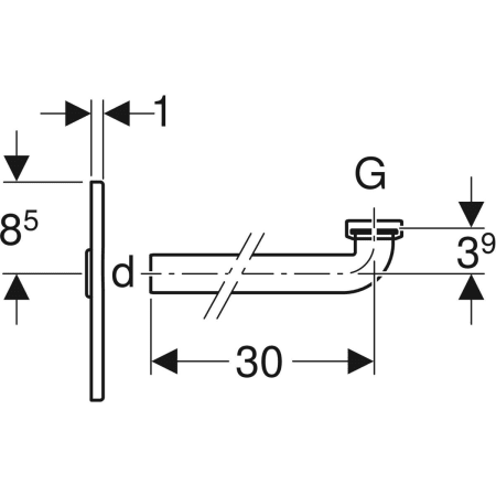 Финишный комплект Geberit для pаковины с внутристенным сифоном 115.416.21.1