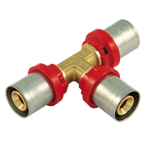 Тройник пресс Tiemme 16x16x16 металлопластик 1650002