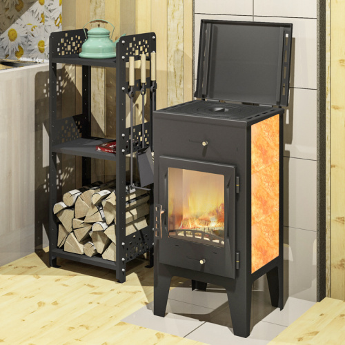 Печь-камин Мета «Пехорка 6», с варочной плитой 6,0 кВт