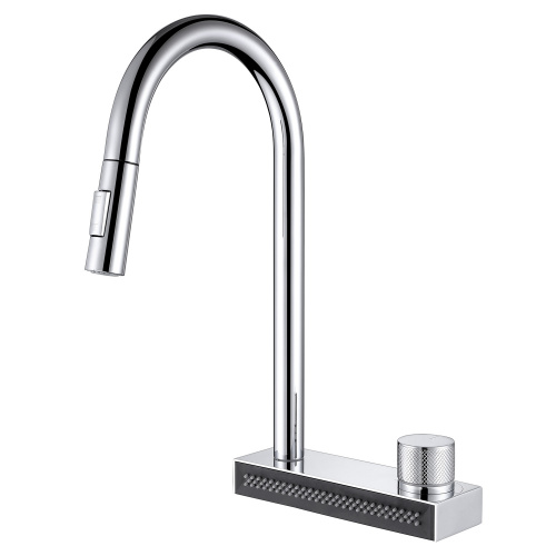 Смеситель для кухни ABBER Wasser Kreis AF8114 с выдвижной лейкой, хром