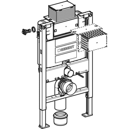 Инсталляция Geberit Duofix для подвесного унитаза, 82 см, со смывным бачком скрытого монтажа Omega 12 см 111.003.00.1