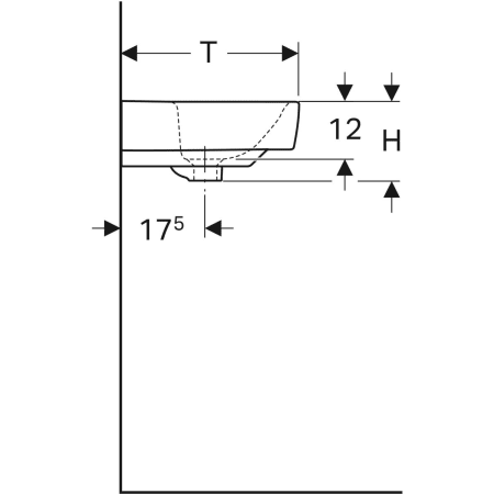 Раковина Geberit Renova Compact 226155000