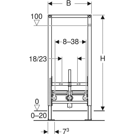 Инсталляция Geberit Duofix для биде, 112 см, универсальная 111.520.00.1