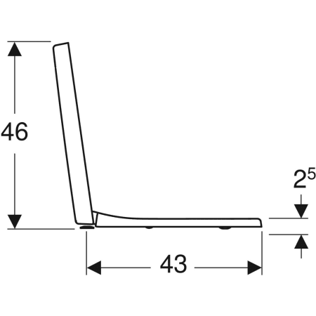 Сиденье для унитаза Geberit Renova Plan прямоугольное исполнение, крепление сверху 500.832.00.1