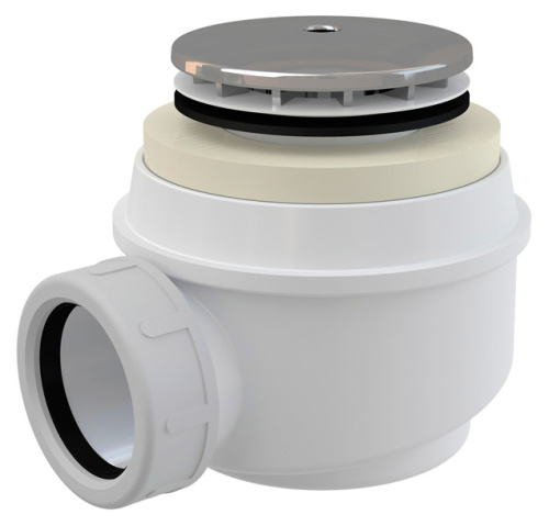 Сифон Alcaplast d 50 мм, для душевого поддона, хромированный A47CRPR.50