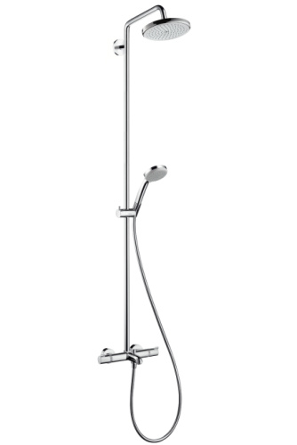 Душевая система с термостатом Hansgrohe Croma Showerpipe 220 1jet хром, излив 27223000