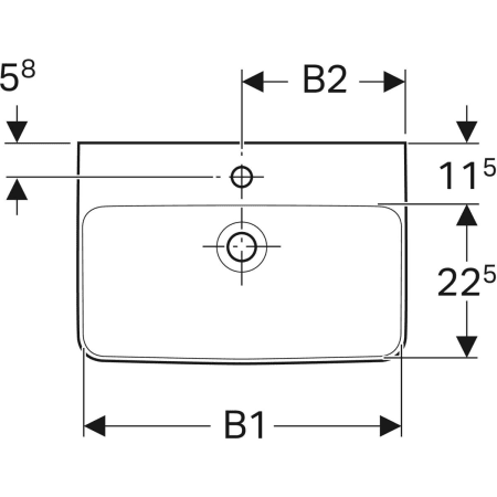 Раковина Geberit Renova Compact 226155000