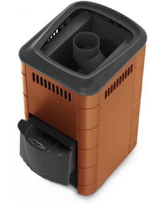 Банная печь Тунгуска 2017 Inox ДА КТК терракота