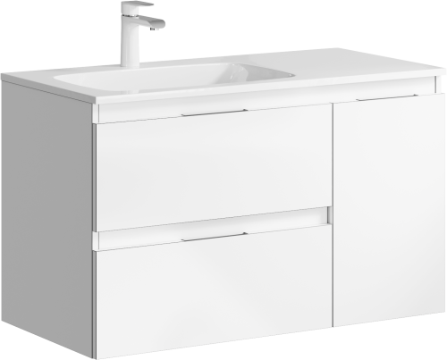 Тумба с умывальником AQWELLA Accent 92 Белый ACC0109LW