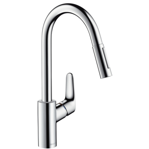 Смеситель для кухни Hansgrohe Focus 31815800 сталь, выдвижной излив