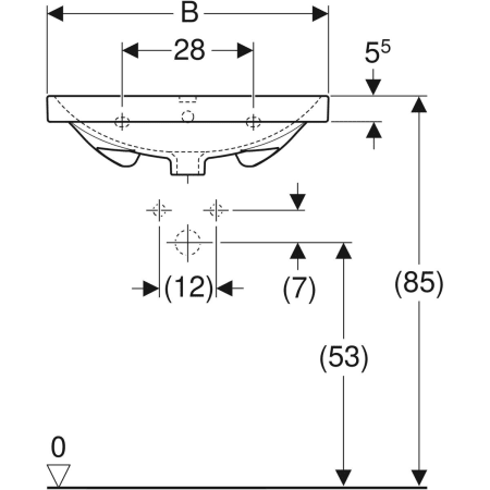 Раковина Geberit Acanto 500.620.01.2