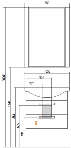 Тумба Акватон Ария 65 М черный, подвесная 1A123301AA950