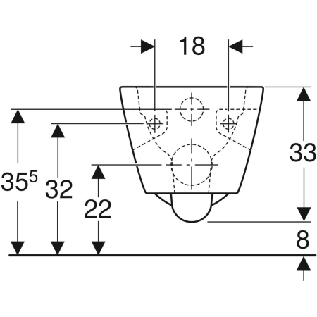 Подвесной унитаз Geberit Renova Plan, полузакрытая форма, Rimfree 500.378.01.1