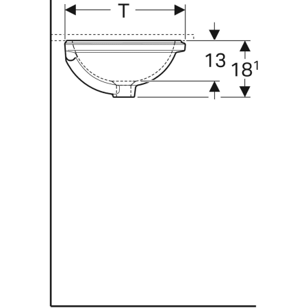 Раковина под столешницу Geberit VariForm овальной формы 500.752.01.2